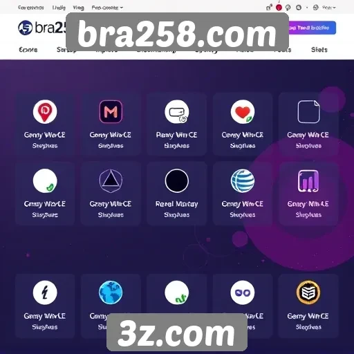 Características da interface do site bra258.com