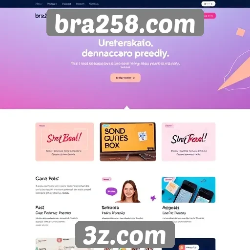 Facilidade de navegação e design do bra258.com